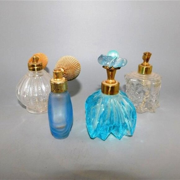 UNKNOWN Other - 41/793 Lot of 4 Vintage Perfume Bottles Couple Bottles Are L Rice -  2 clear / 2